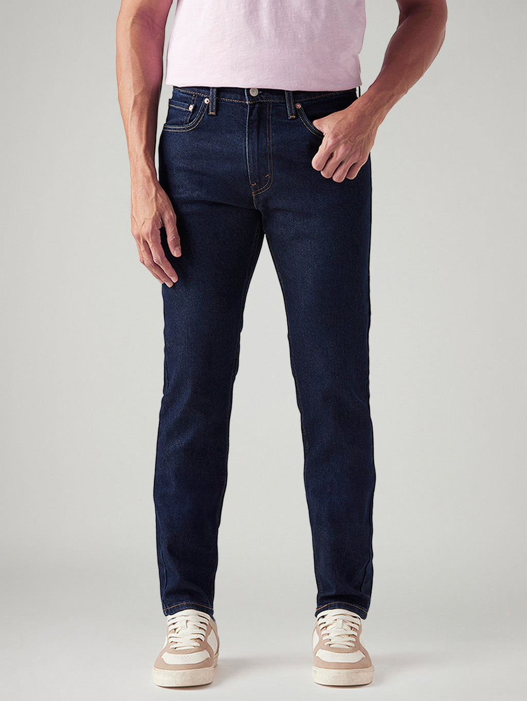 Men's 512 Dark Blue Slim Tapered Fit Mid Rise Jeans