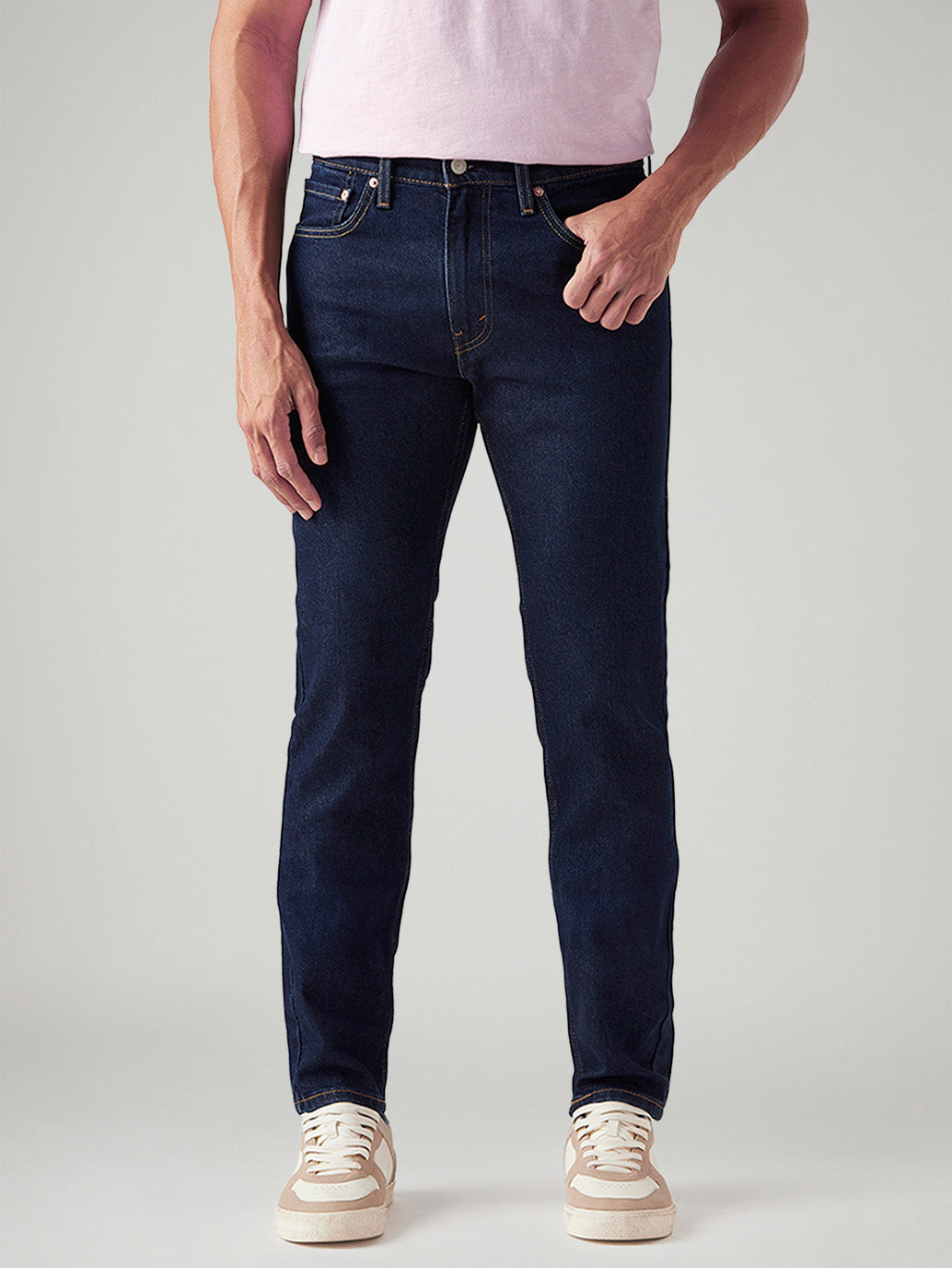 Men's 512 Dark Blue Slim Tapered Fit Mid Rise Jeans