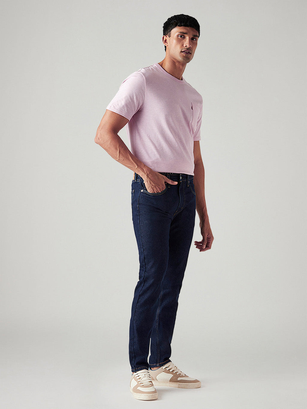 Men's 512 Dark Blue Slim Tapered Fit Mid Rise Jeans