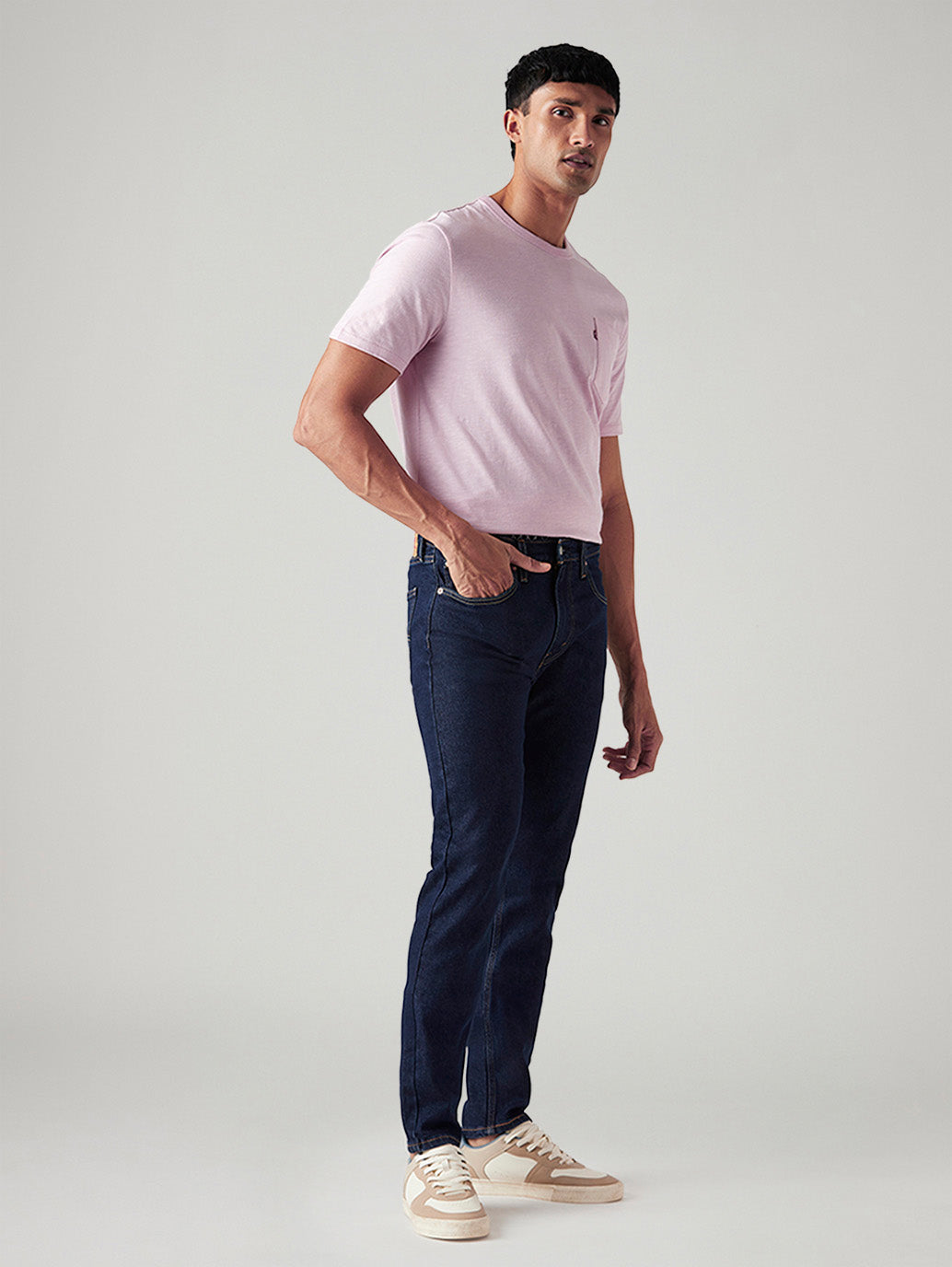 Men's 512 Dark Blue Slim Tapered Fit Mid Rise Jeans