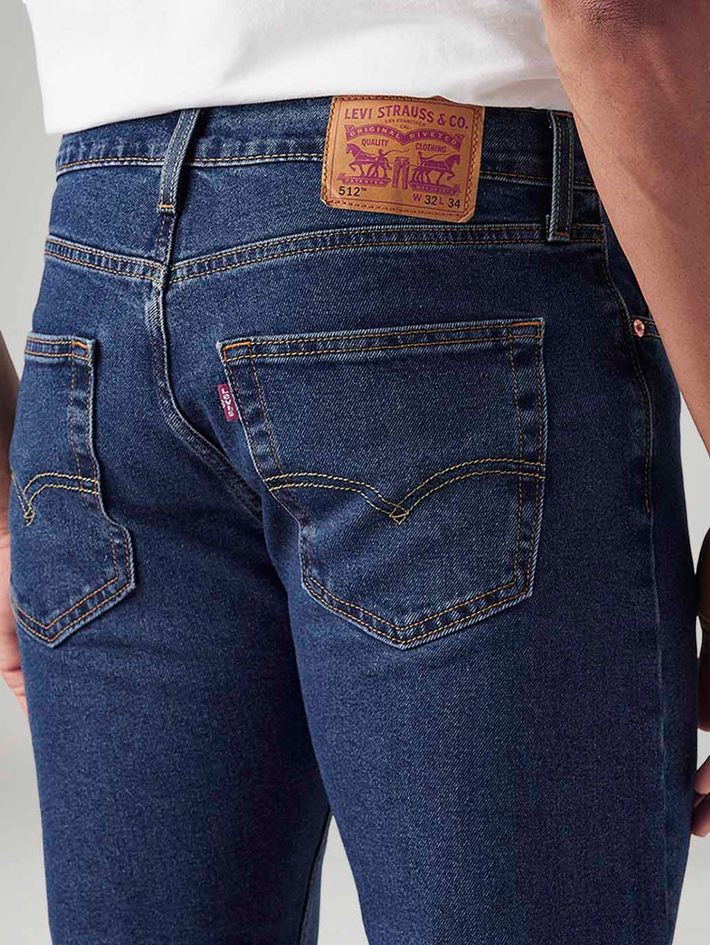 Men's 512 Blue Slim Tapered Fit Mid Rise Jeans