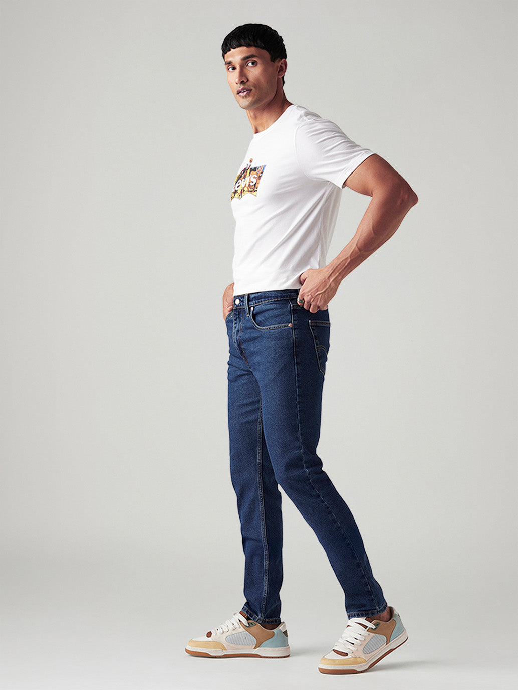 Men's 512 Blue Slim Tapered Fit Mid Rise Jeans