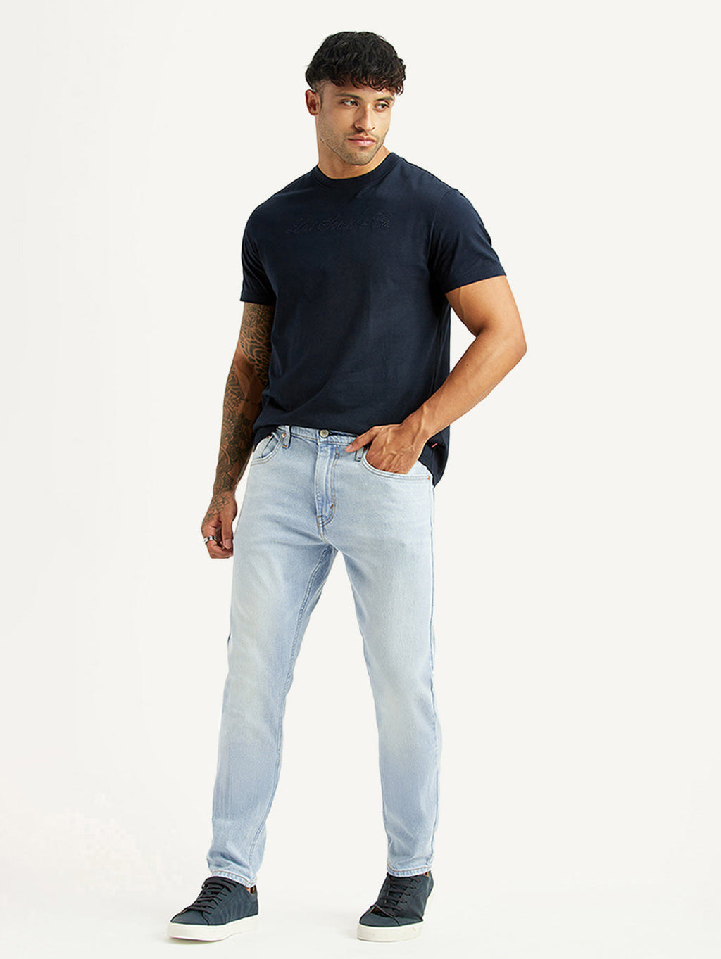 Men's 512 Light Blue Slim Tapered Fit Mid Rise Jeans