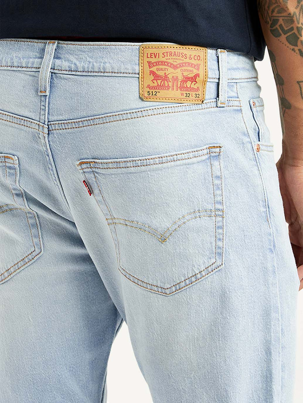 Men's 512 Light Blue Slim Tapered Fit Mid Rise Jeans