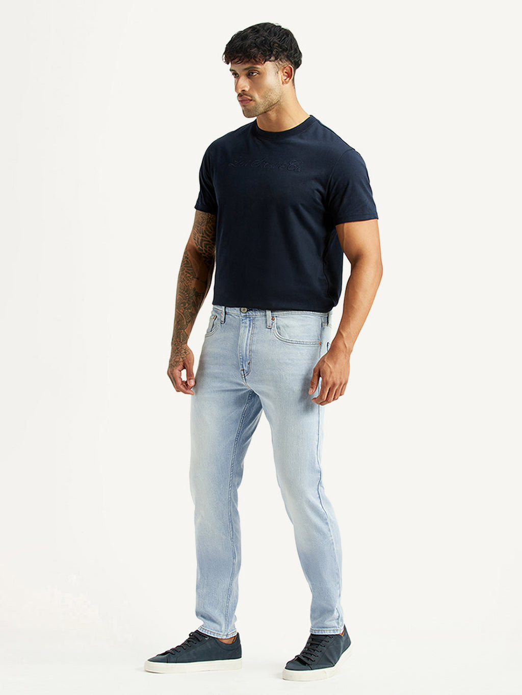 Men's 512 Light Blue Slim Tapered Fit Mid Rise Jeans
