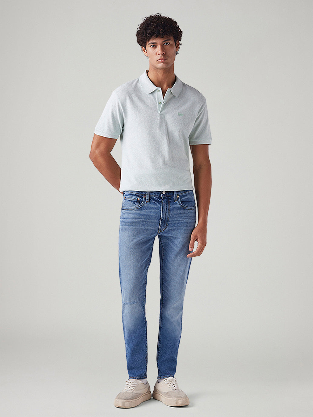 Men's 512 Light Blue Slim Tapered Fit Mid Rise Jeans