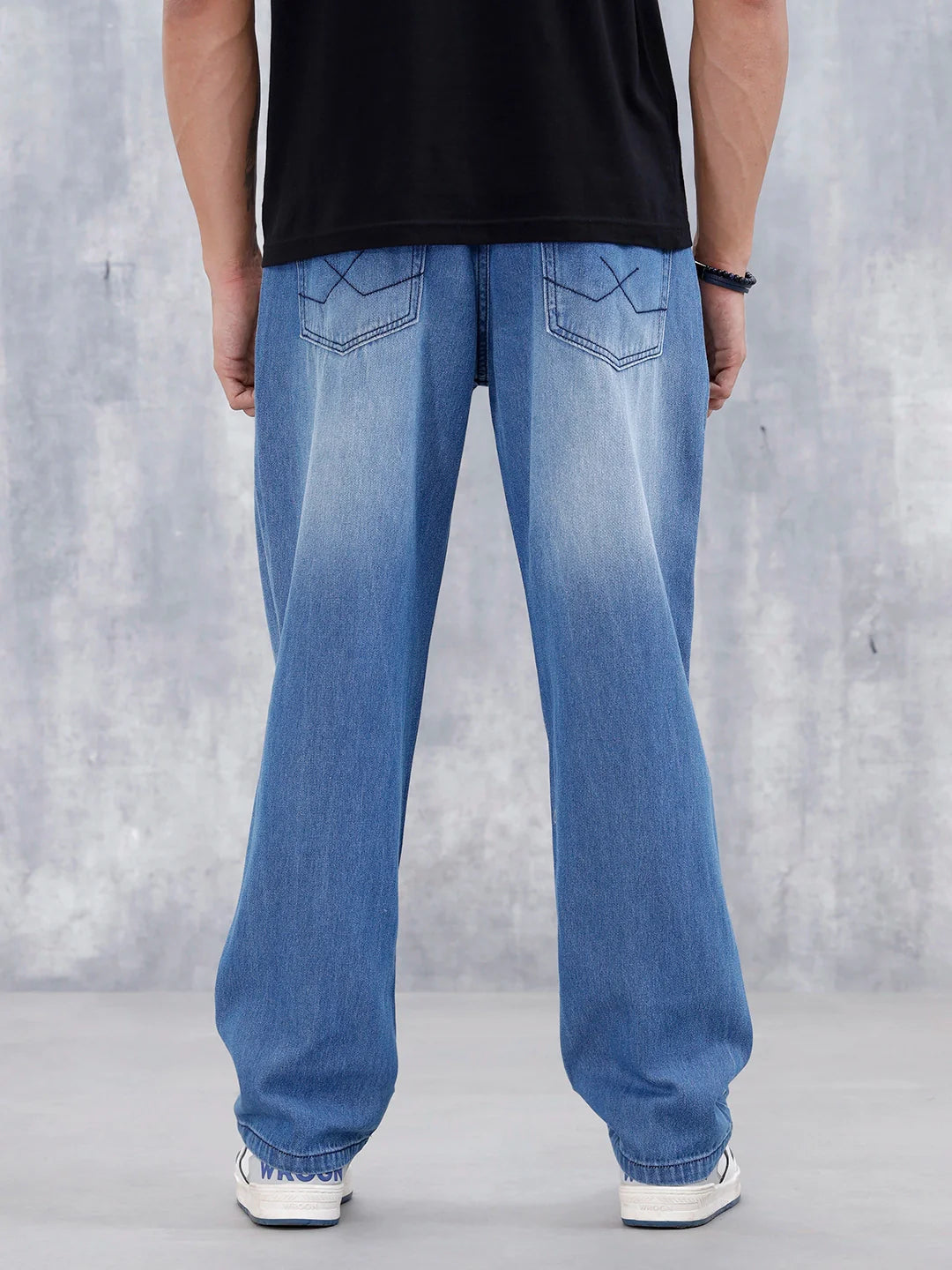 Men's Anti Fit Mid Wash Jeans | Med Stone
