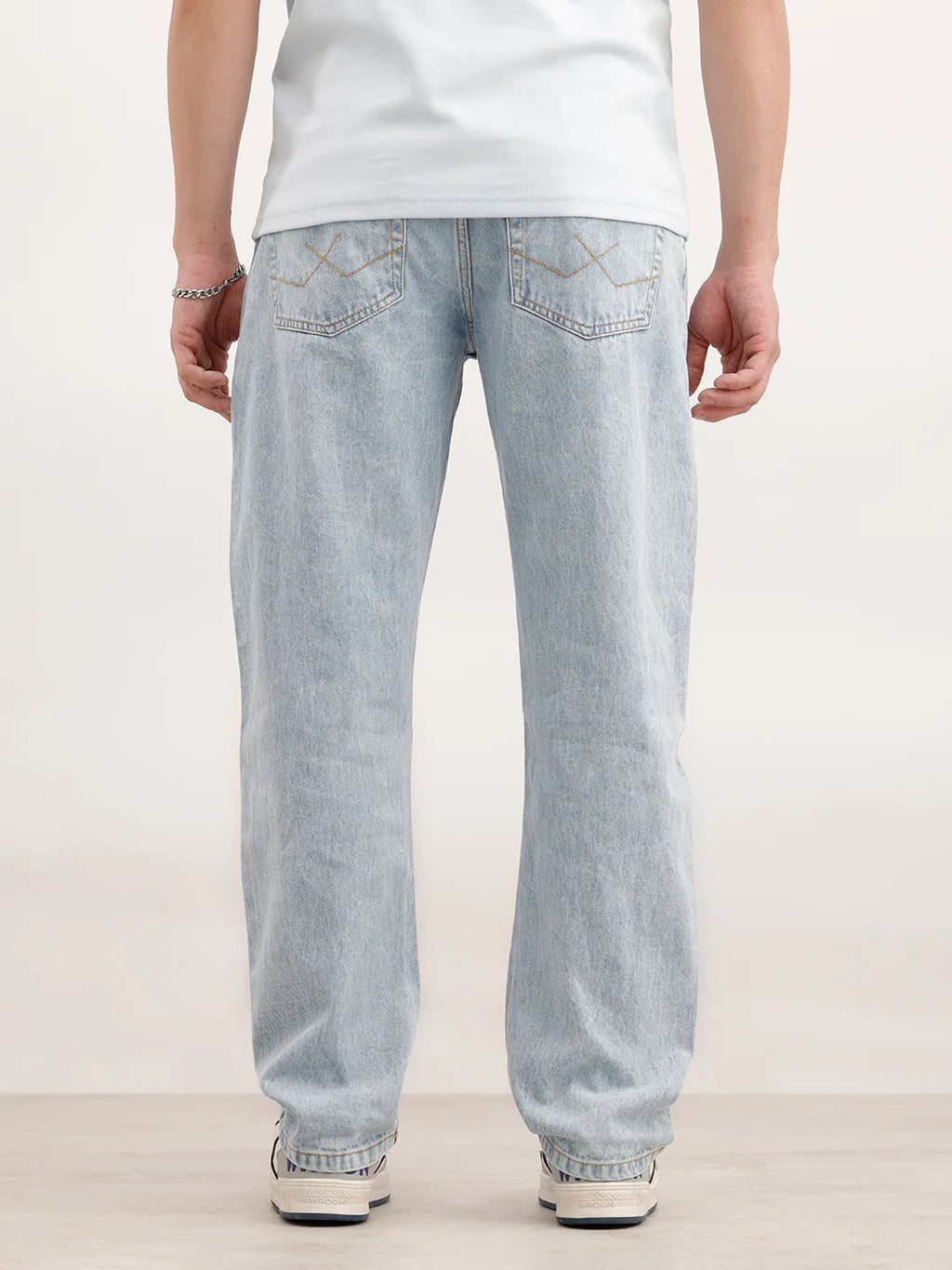 Anti Fit Solid Denim Jeans  | Light Blue