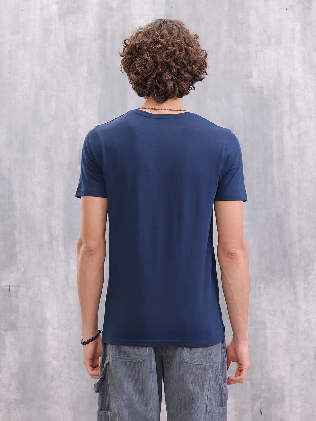 Solid Slim Fit T-Shirt  | Navy Blue