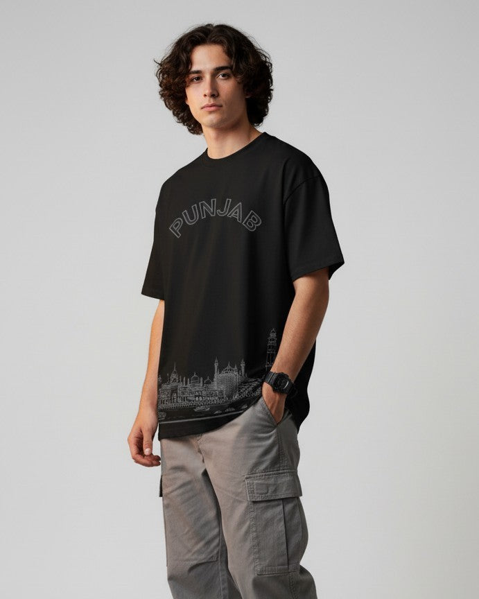 Men Printed Cotton Oversized T-Shirt