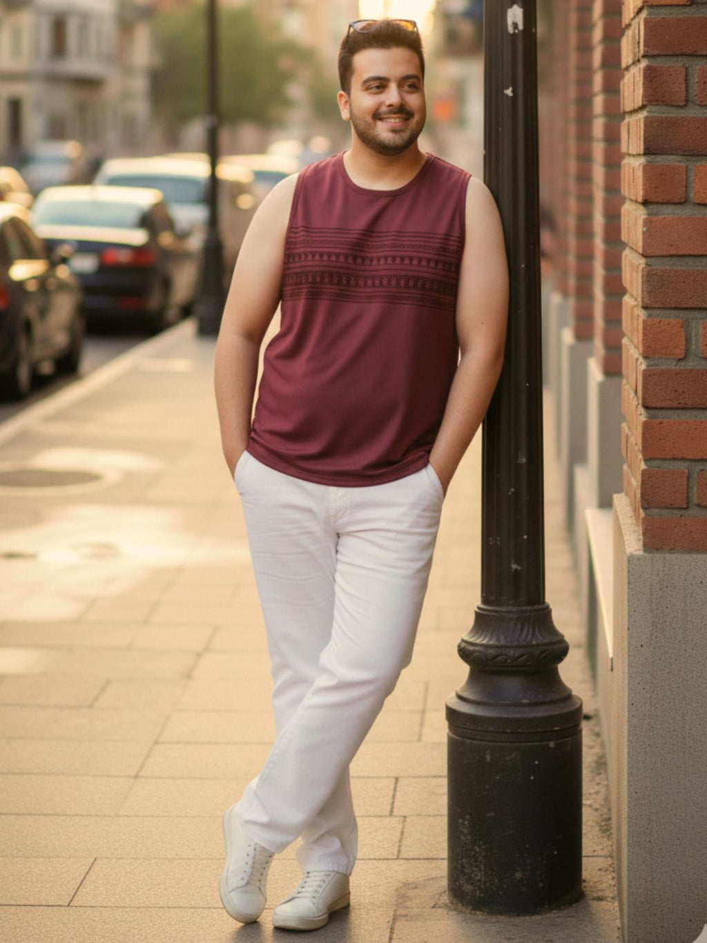 Men Maroon Printed GYM T-shirt