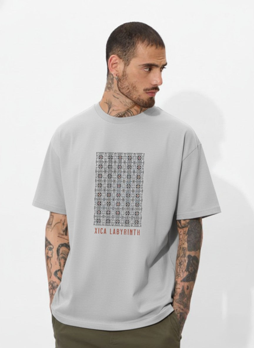 Men Oversized Cotton Tribal T-Shirt