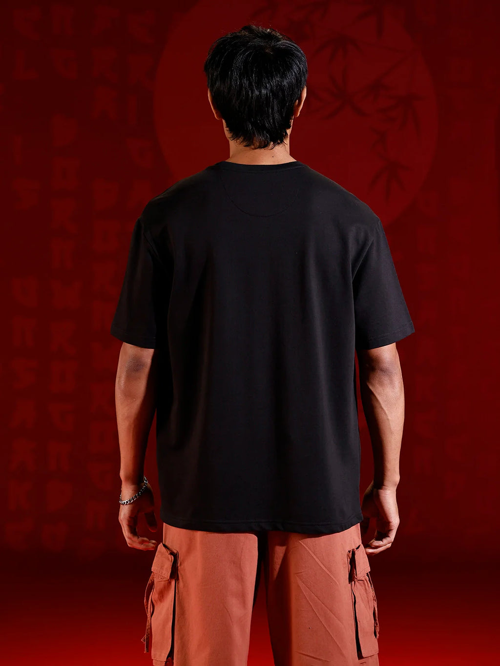 Statement warrior print T-shirt | Black