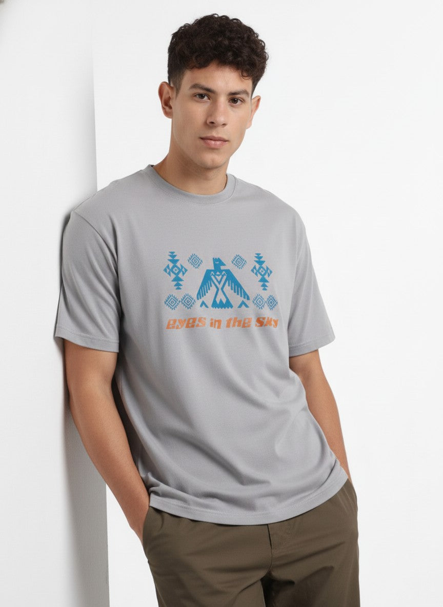 Men Oversized Cotton Tribal T-Shirt