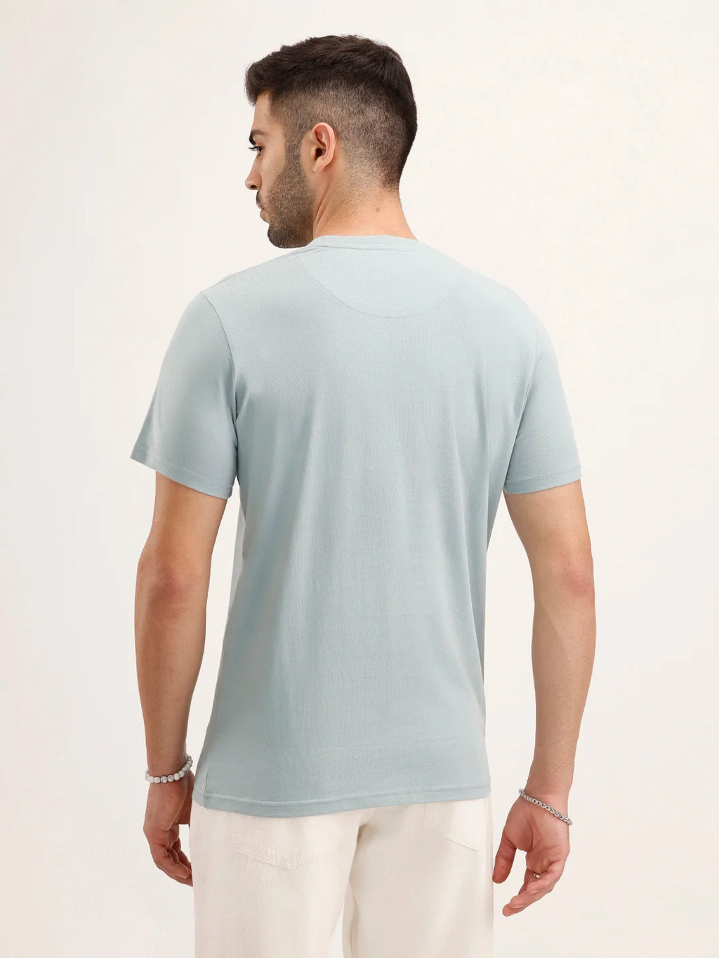 Slim Fit Placement Printed T-Shirt | Grey