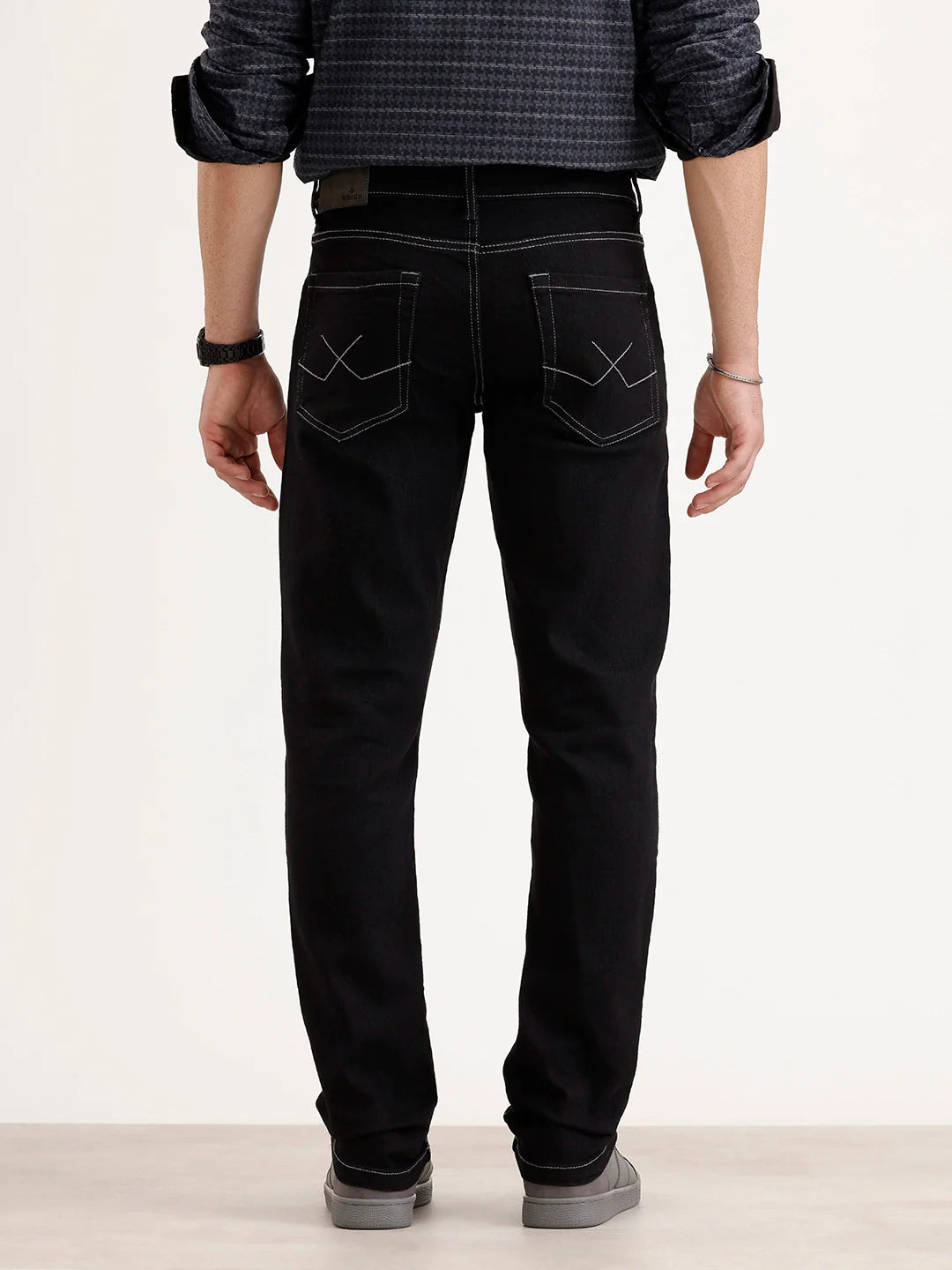 Solid Slim Fit Denim Jeans | Black