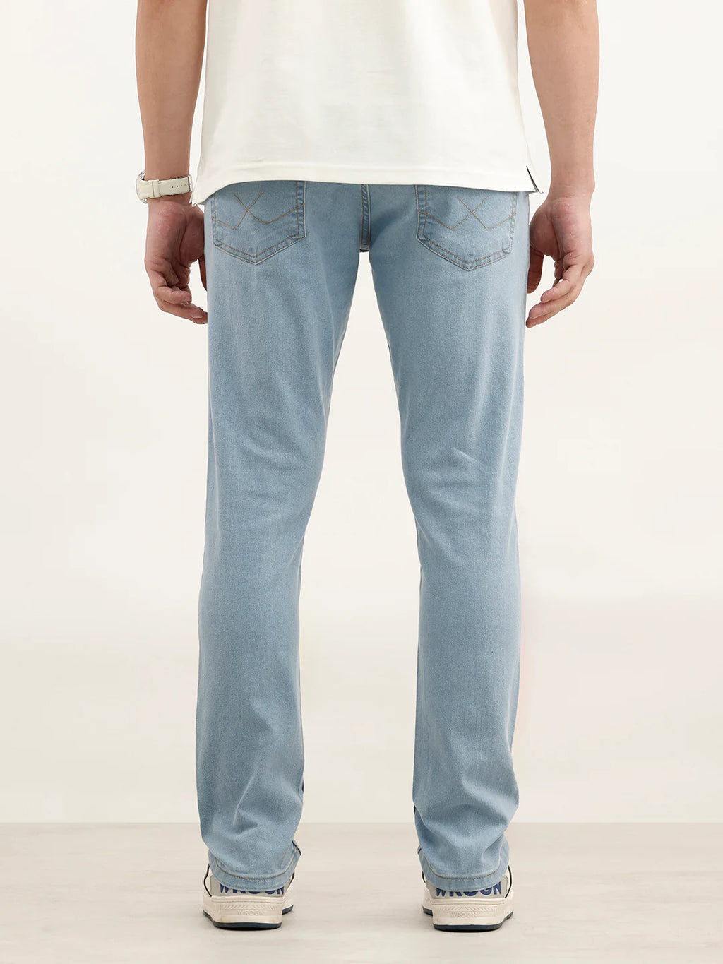 Solid Slim Fit Denim Jeans | Light Blue