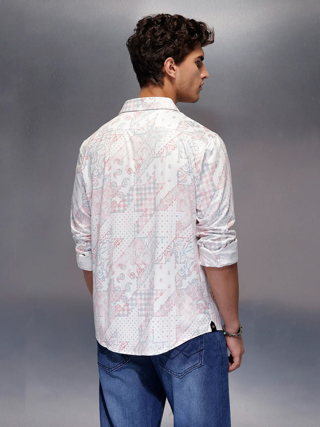 Classic AOP Slim Fit Shirt   |  White