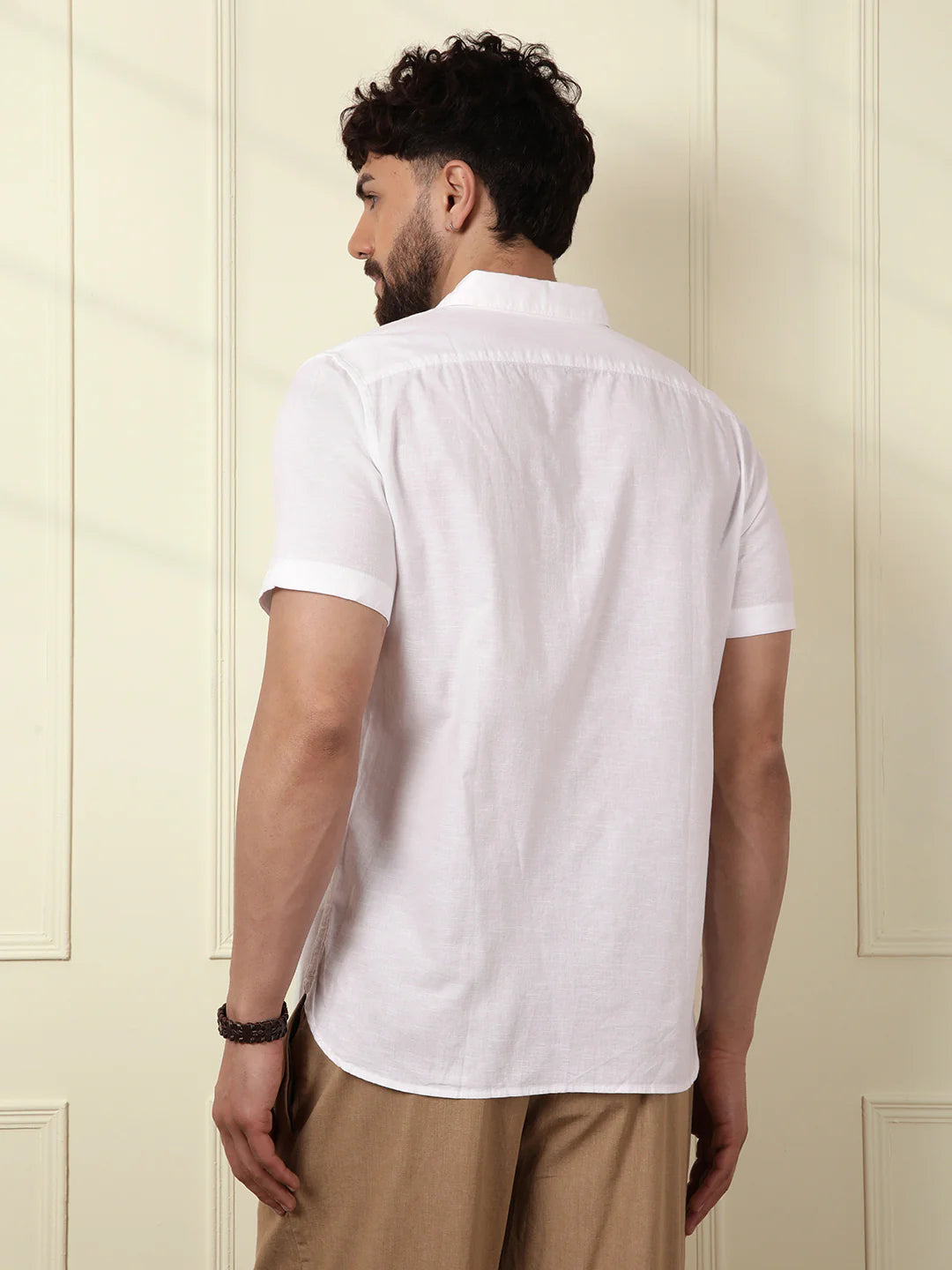 Classic Regular Fit Solid Shirt | White