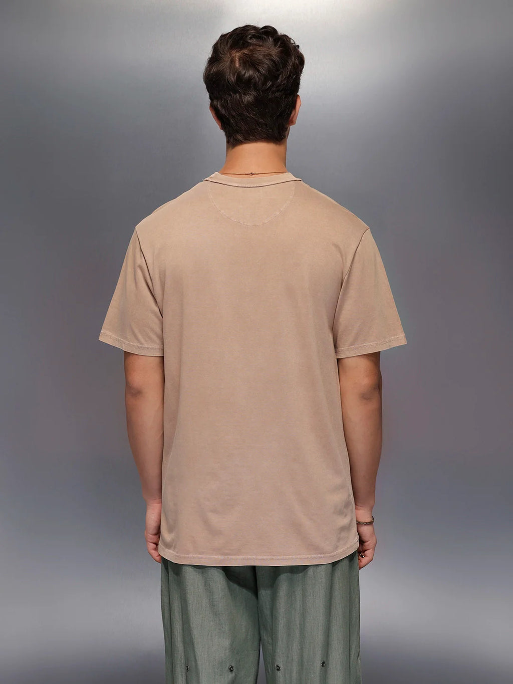 Solid Oversized T-Shirt   |  Beige