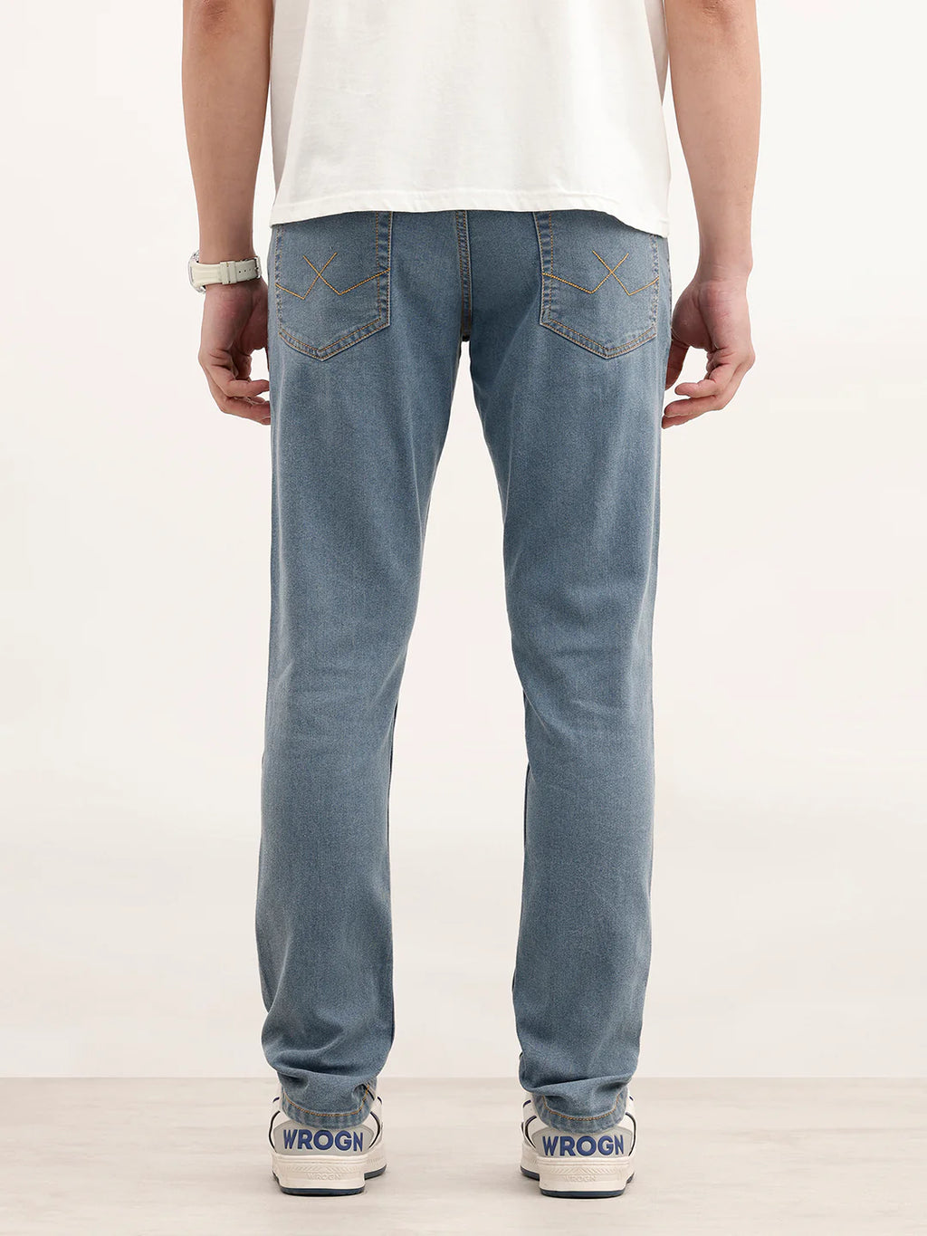 Faded Slim Fit Denim Jeans | Light Blue