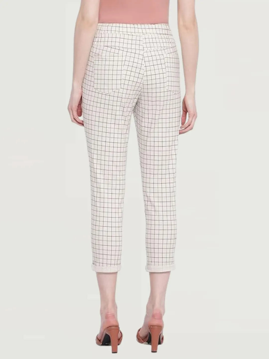 Beige Checkered Lower