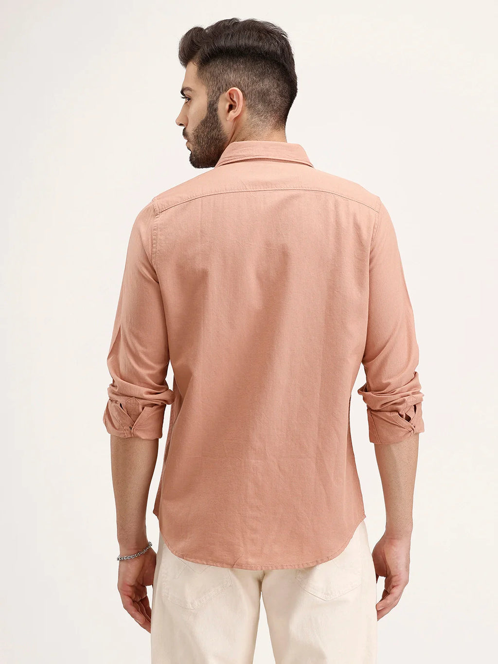 Regular Fit Linen Blend Shirt | Light Brown