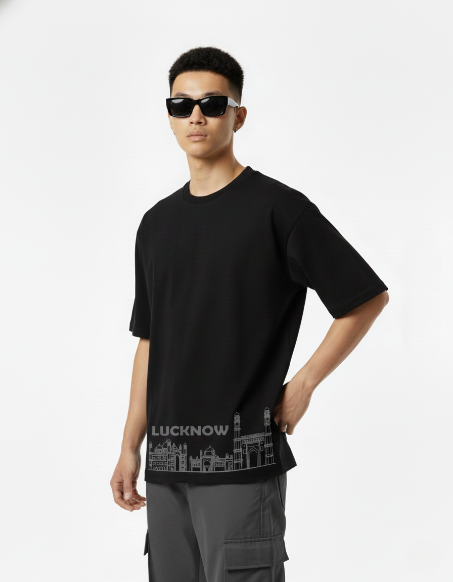 Men Printed Cotton Oversized T-Shirt