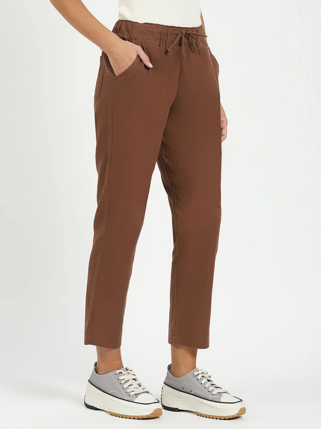 Mocha Cotton Regular Fit Lower