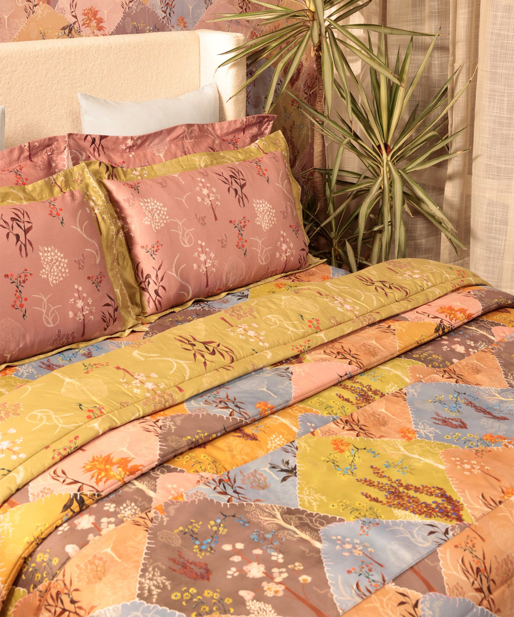 Shivan & Narresh King Bedsheet Set, Morning Calm |400TC Cotton|4 pillow covers