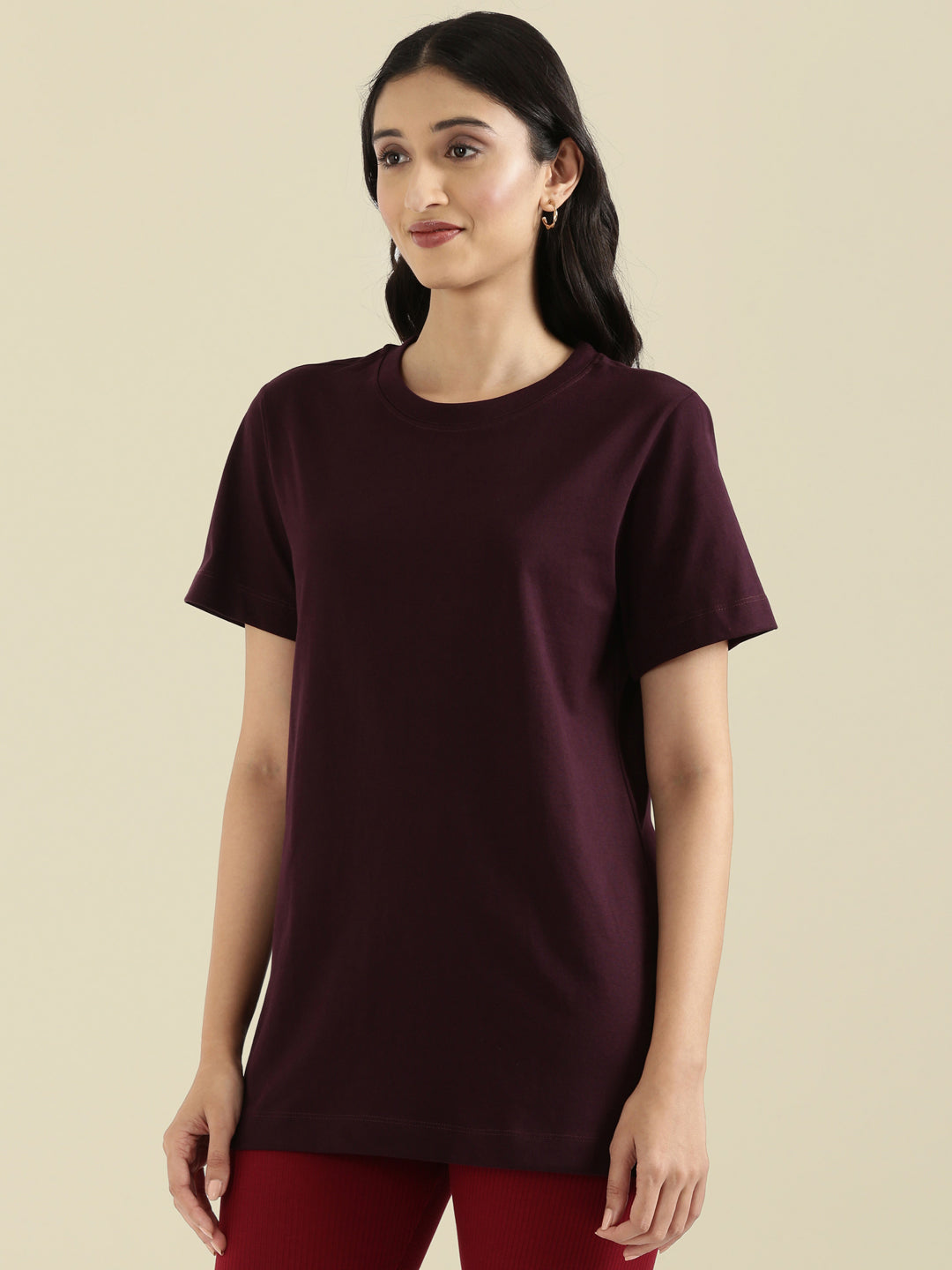 Cotton Jersey Crew Neck Regular Long T-Shirt