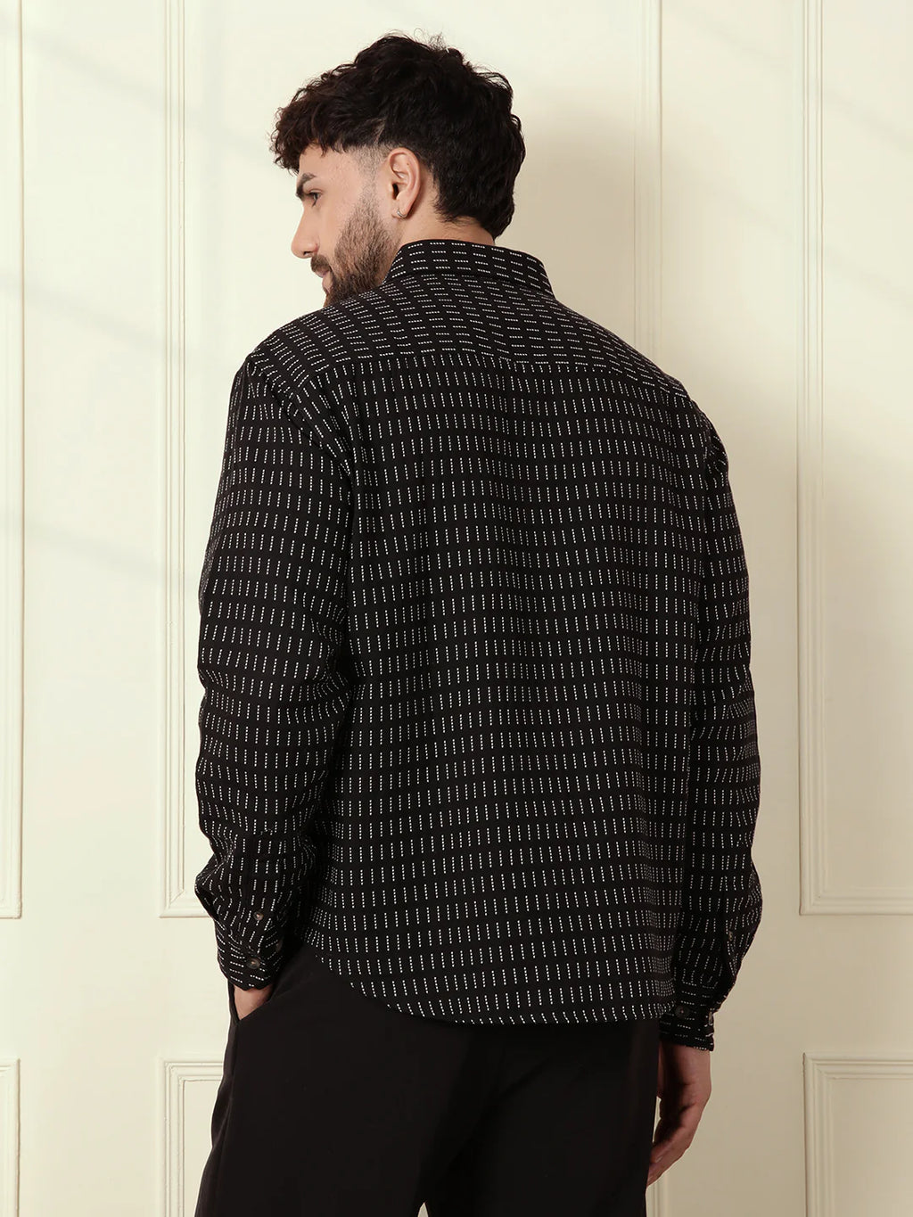 Casual Regular Fit Shacket | Black