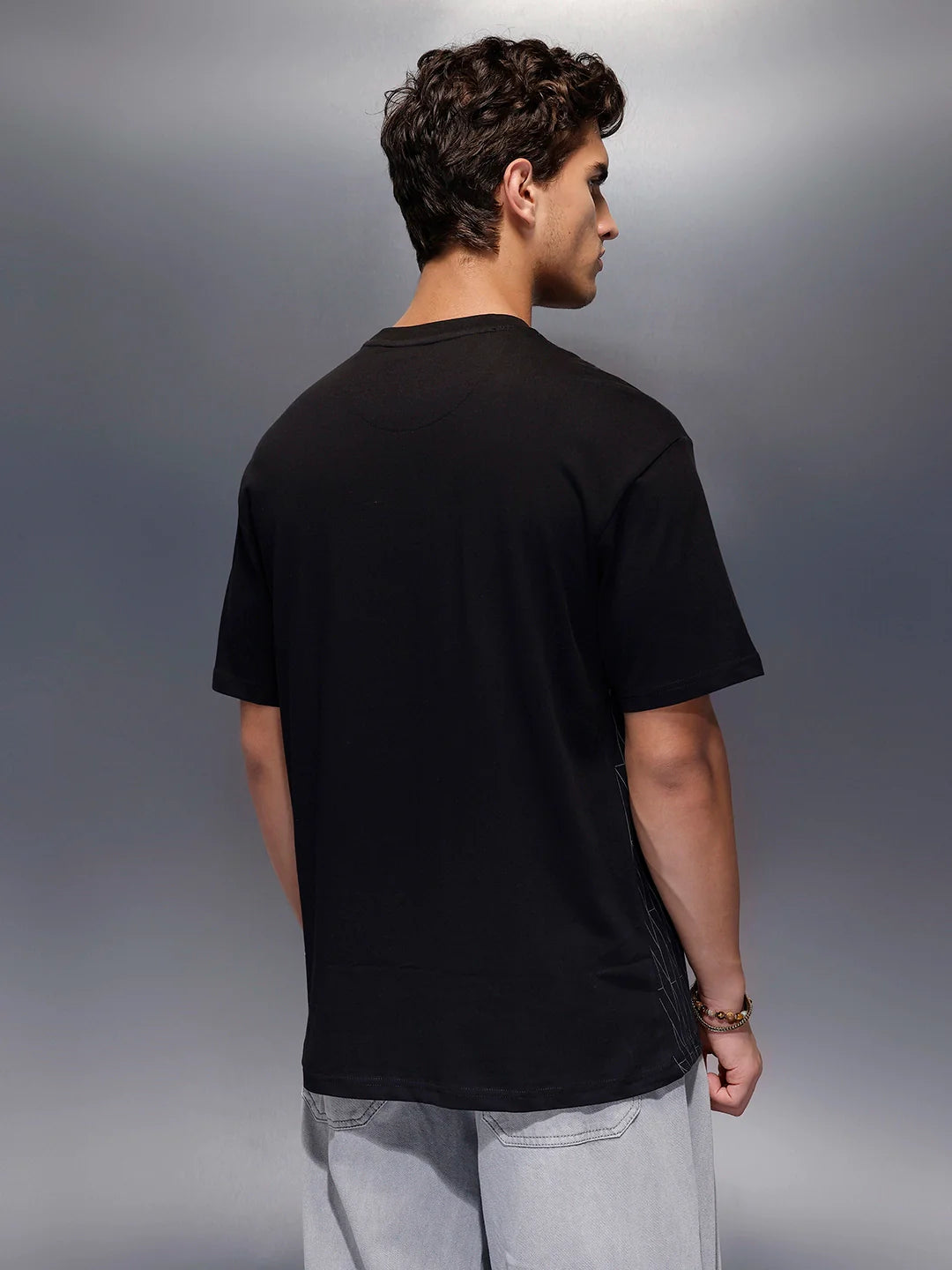 Netflix Placement Printed T-Shirt   |  Black