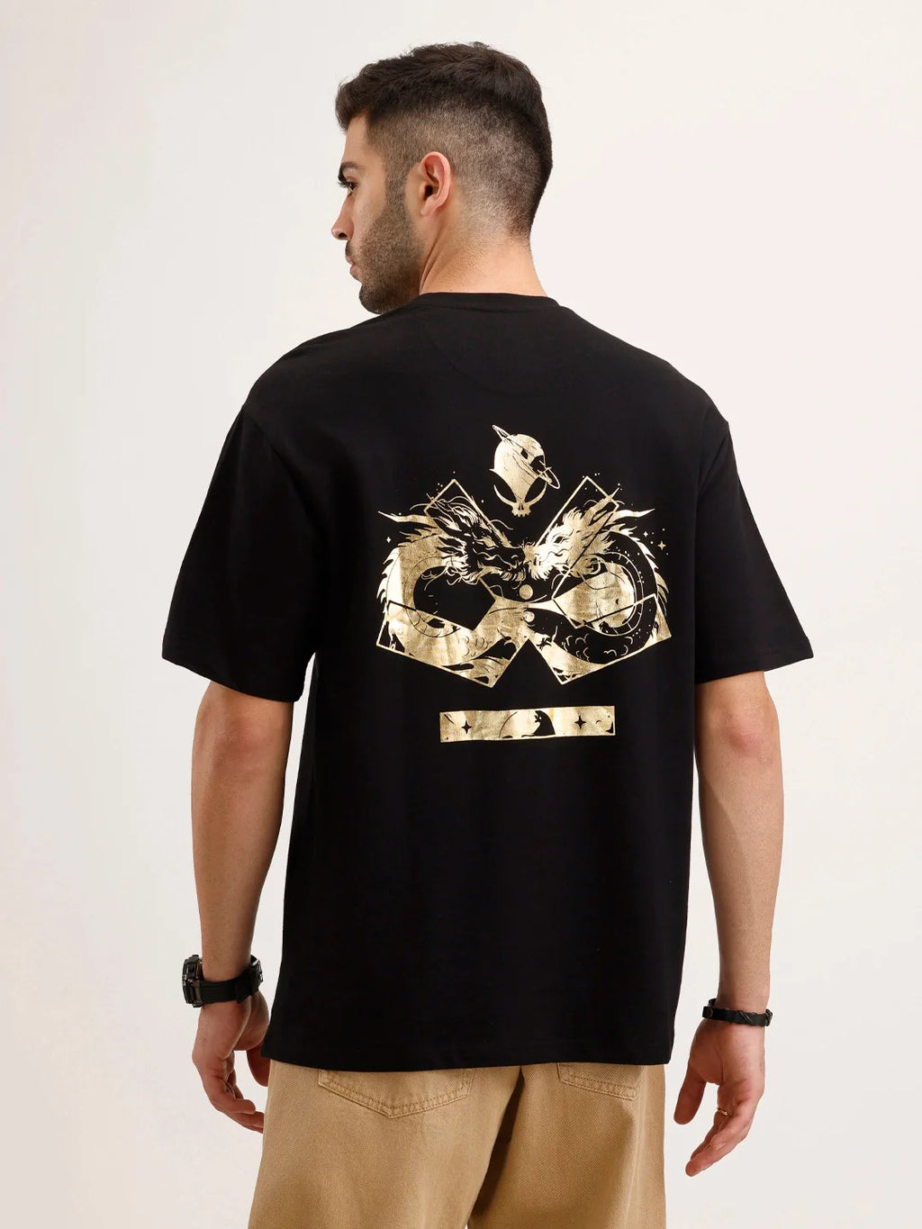 Wrogn X Aliens - The Yin-Yang Dragons | Black T-Shirt