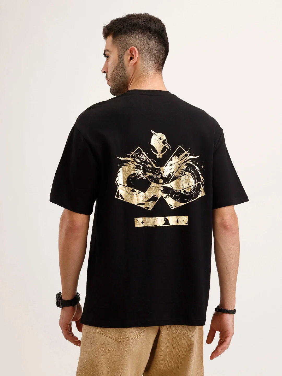Wrogn X Aliens - The Yin-Yang Dragons | Black T-Shirt