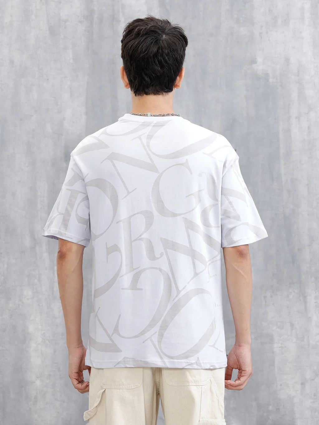 Typography AOP T-Shirt | Purple