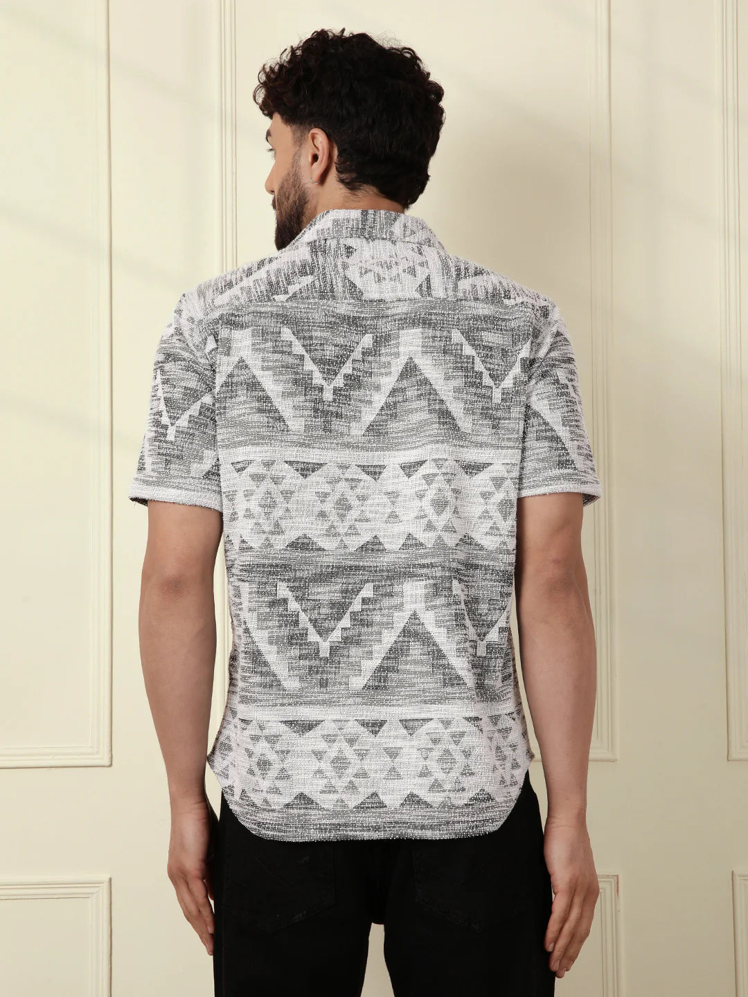 Textured Knit Shirt | Grey