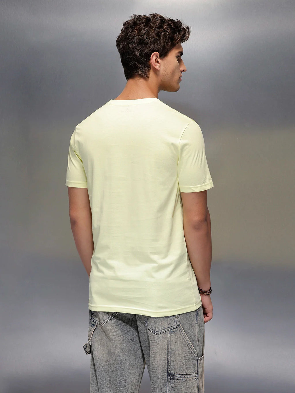 Solid Regular Fit T-Shirt   |  Light Green