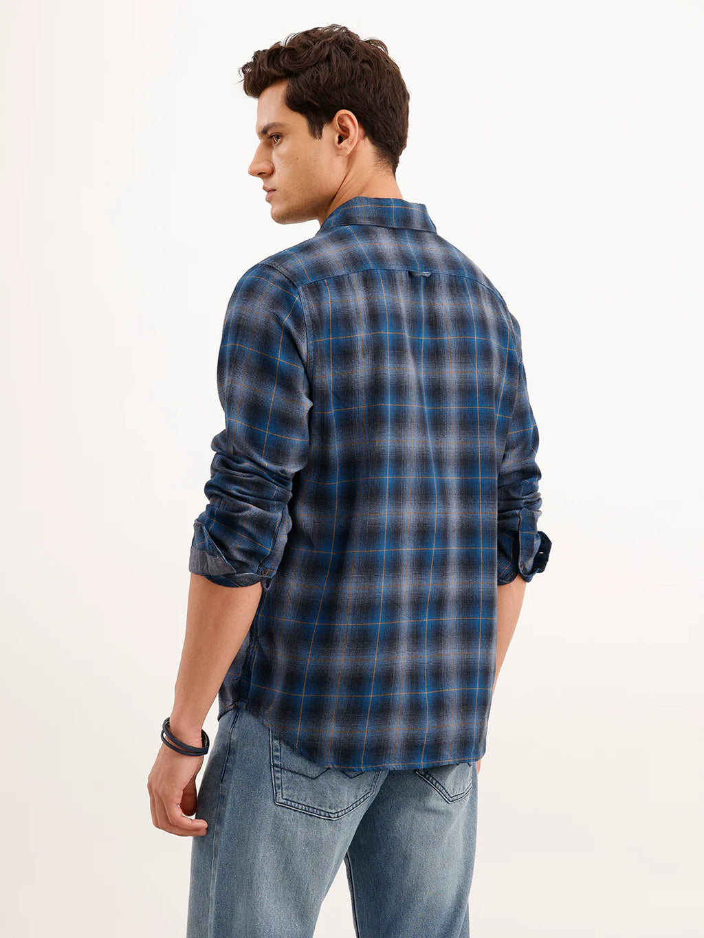 Blue Charcoal Checked Shirt