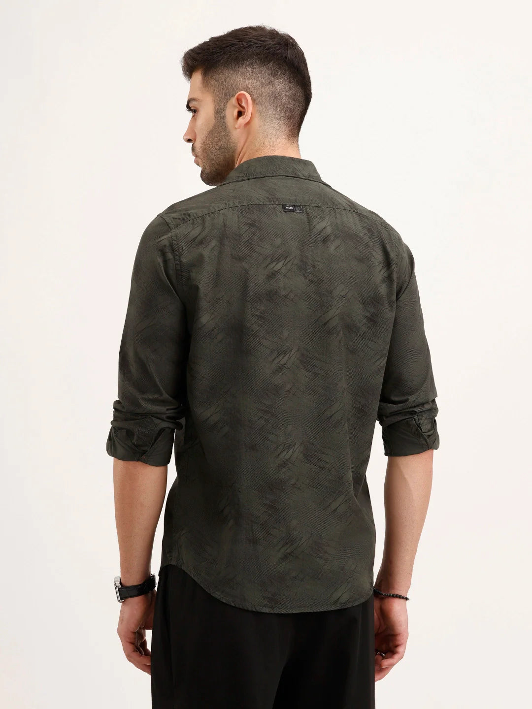 Regular Fit Full Sleeve AOP Shirt | Green