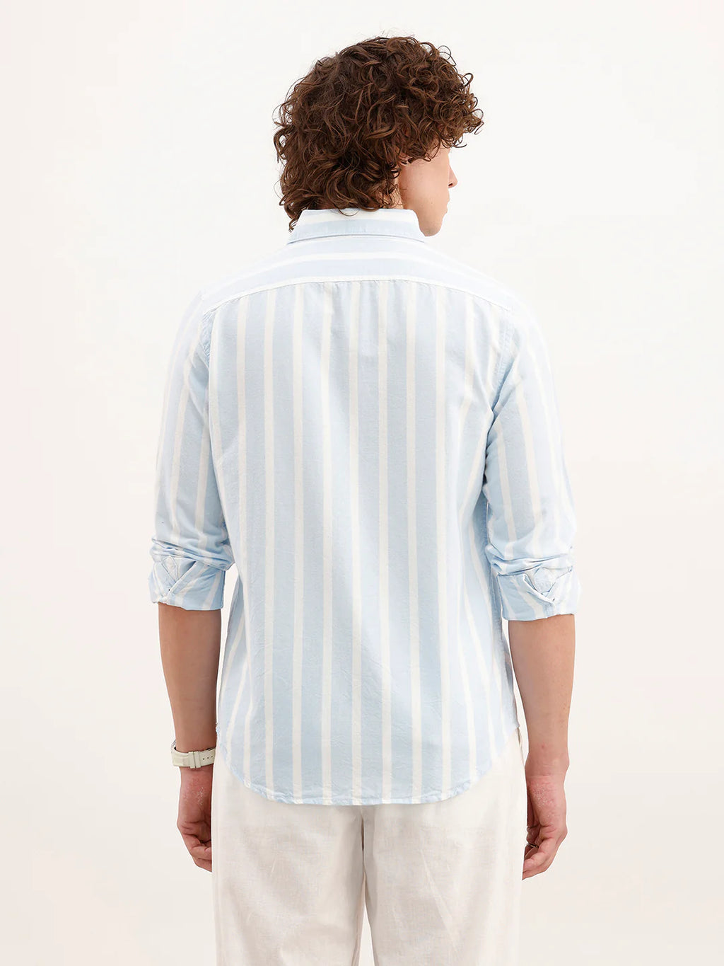 Regular Fit Striped Shirt  | Blue