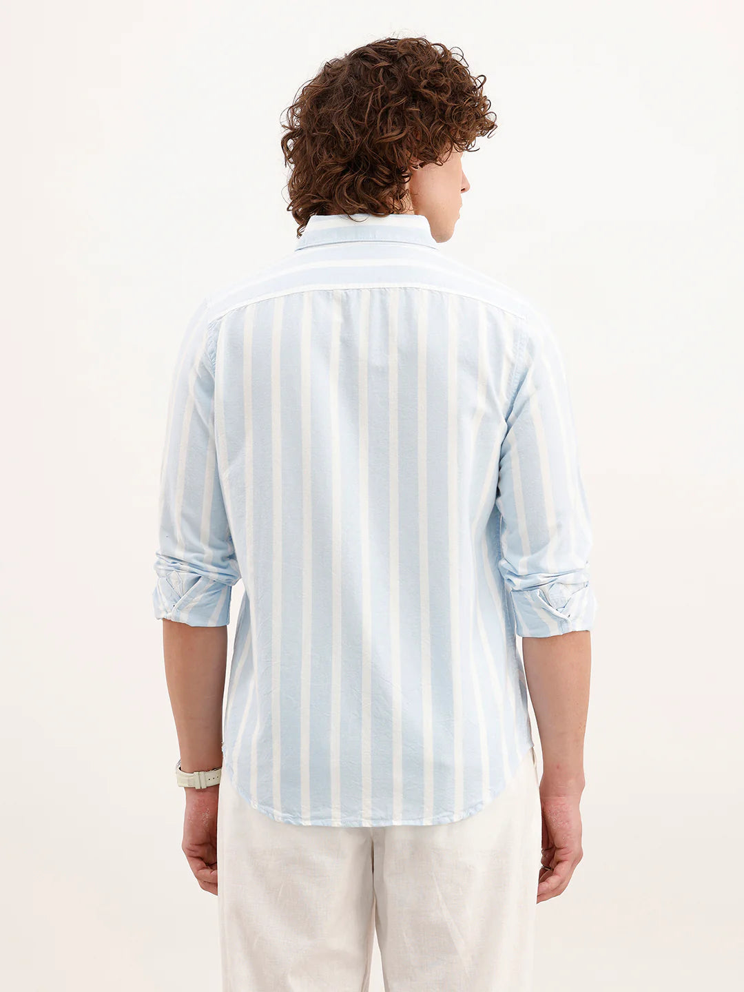 Regular Fit Striped Shirt  | Blue