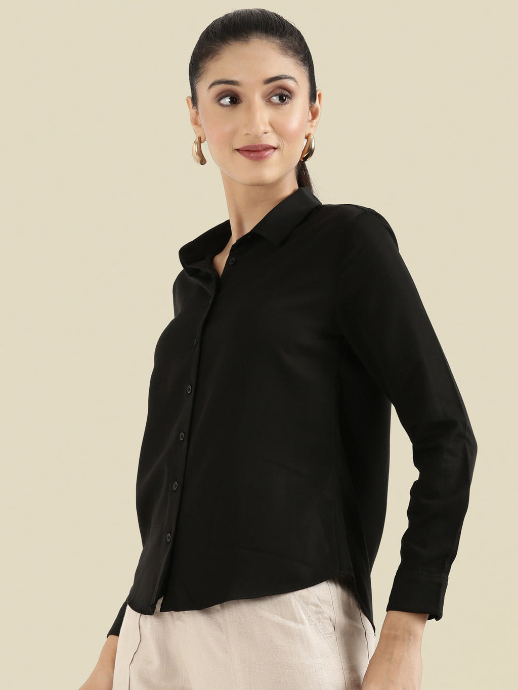 Hammered Classic Collar Pintuck Shirt