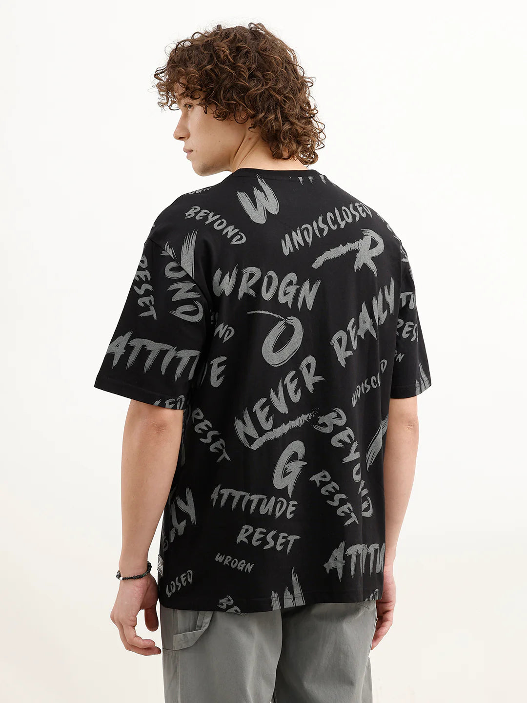 Oversized AOP T-Shirt | Black