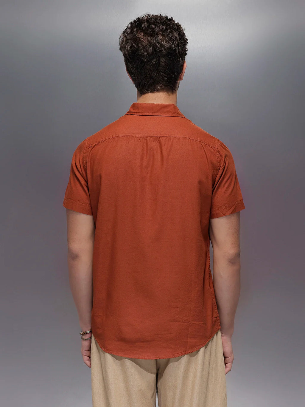 Men's Casual Regular Fit Shirt   |  Brown