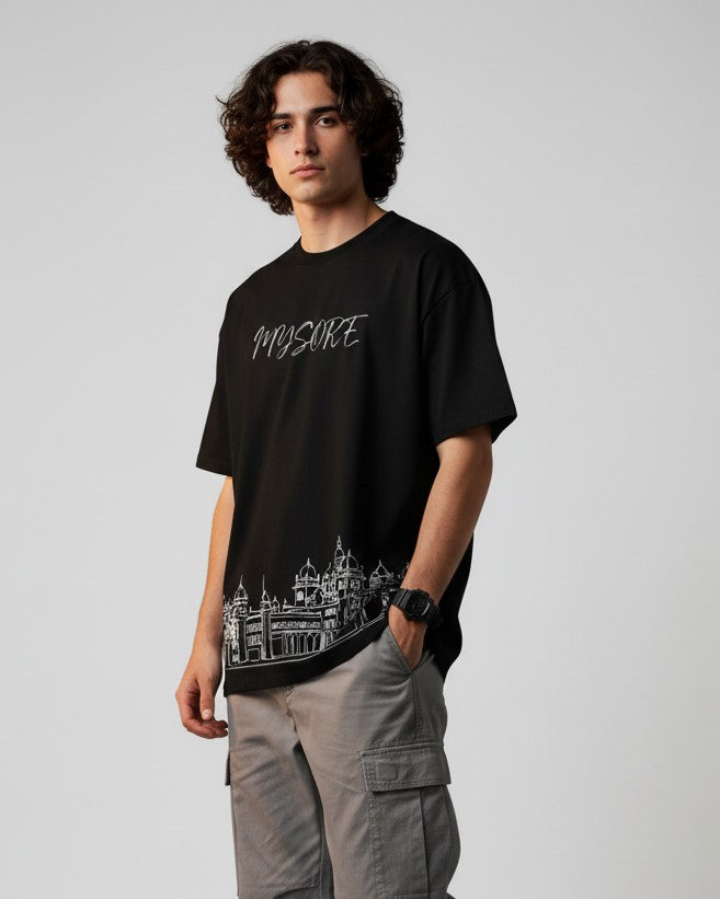 Men Printed Cotton Oversized T-Shirt