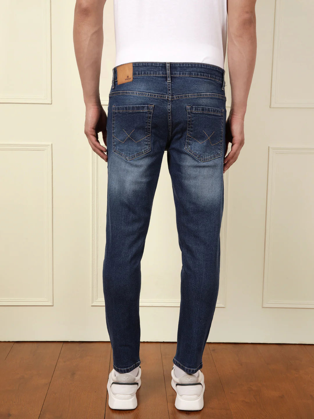Heavy Fade Skinny Crop Jeans | Blue