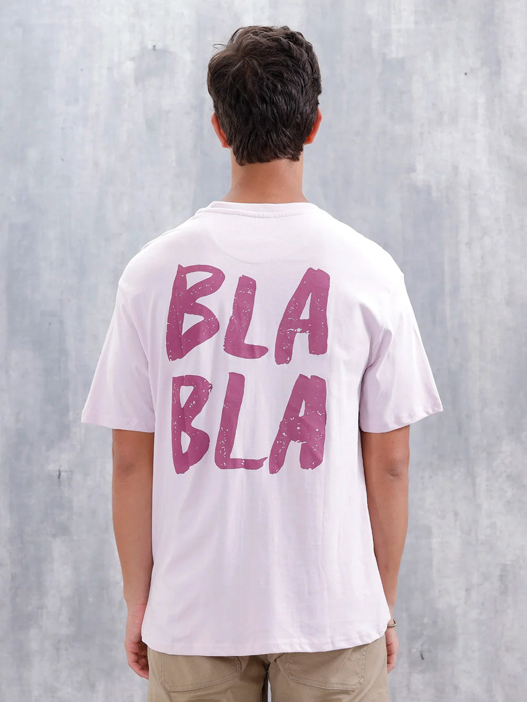 Casual Men Oversized Fit Tee With Graphic | Pink