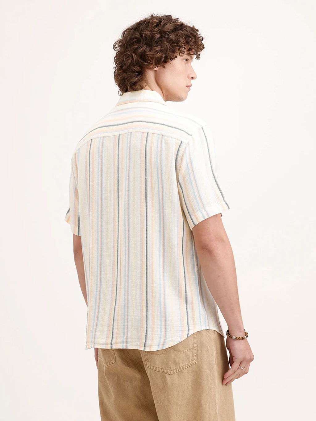 Resort Collar Striped Shirt | Off White
