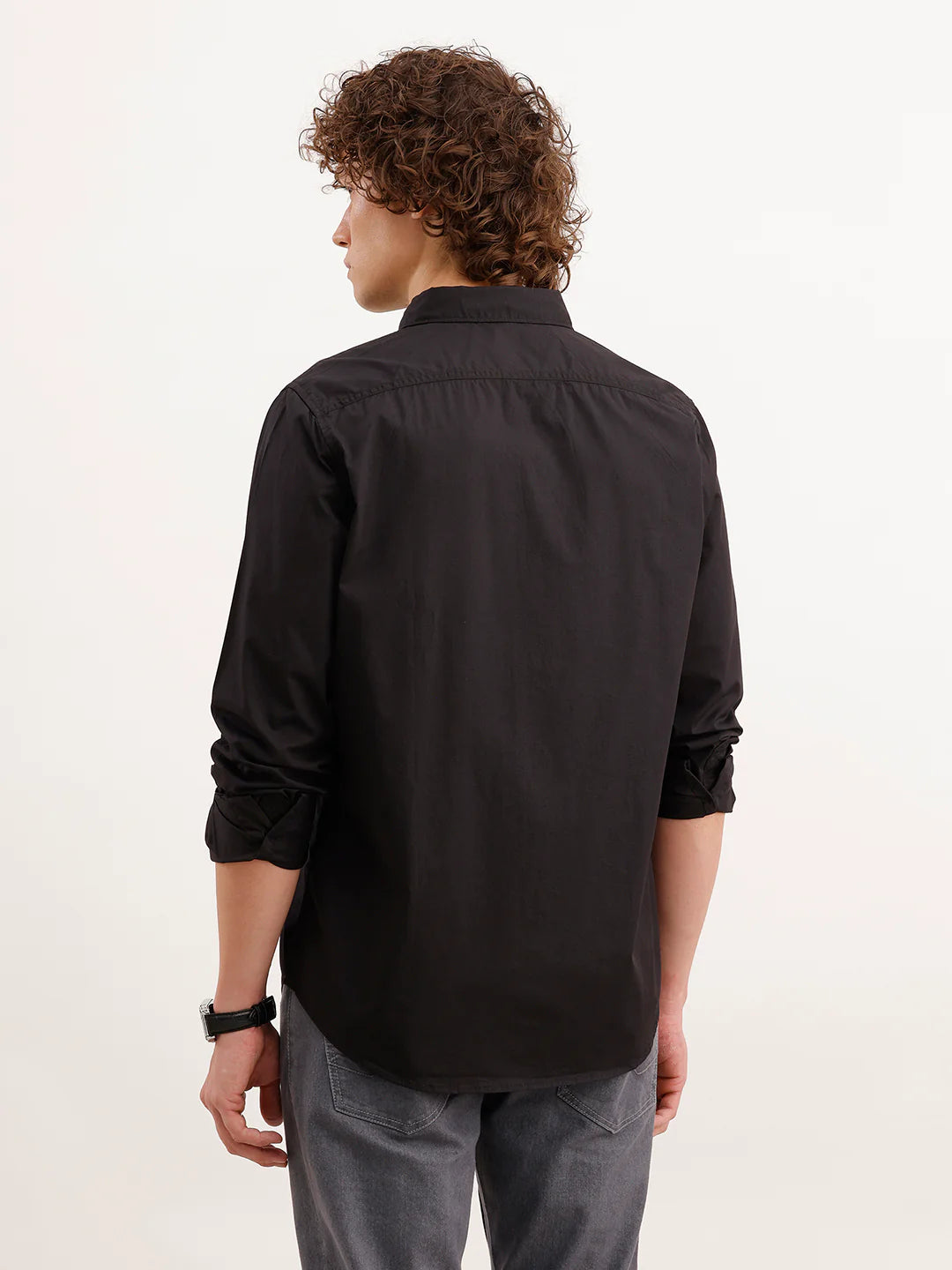 Solid Regular Fit Shirt | Black